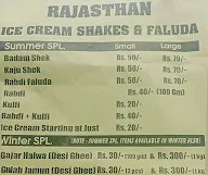 Rajasthan Ice Cream Parlour menu 1