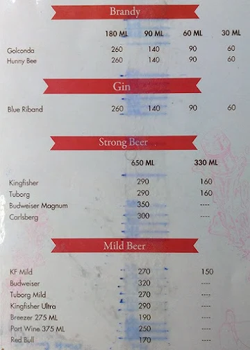 Hotel Samudra menu 