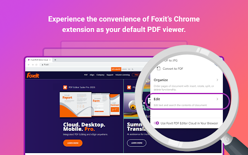 Foxit PDF Editor Cloud: Edit and Convert