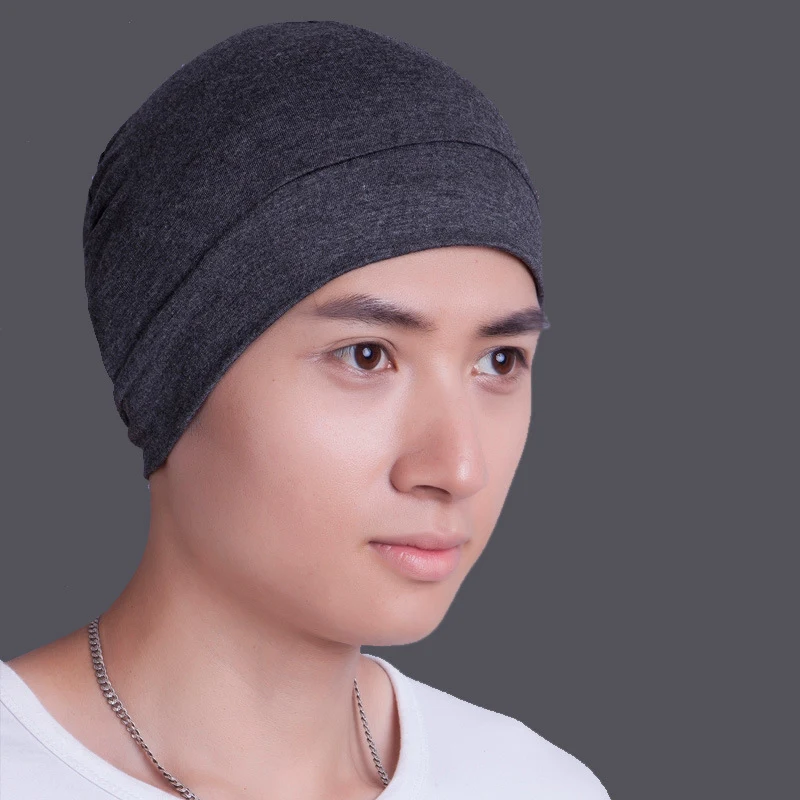 Breathable knitted thin night cap for men and women, lightweight and comfortable, soft and cool, perfect for sleeping, p