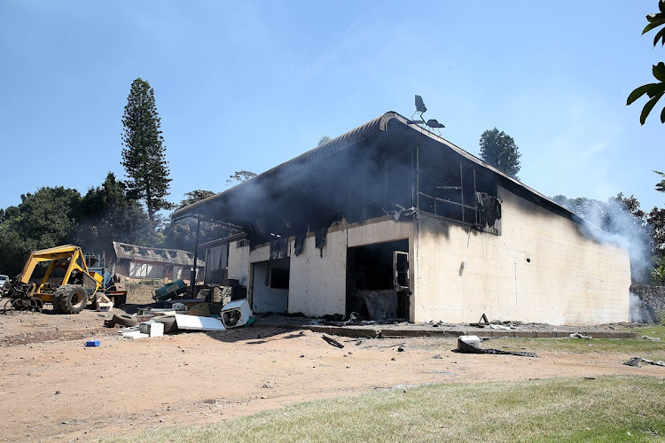 The farm house on Corby Estate that was burnt by the community after Siphamandla Xulu was shot by a security guard.