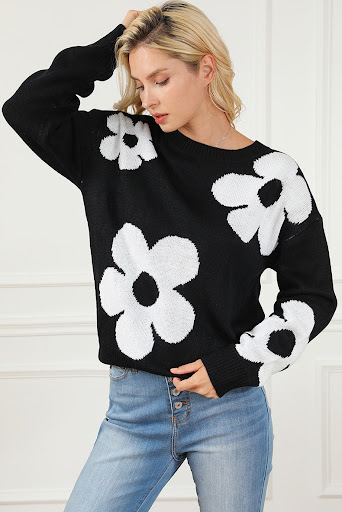 Title 5, European and American Fashion Floral Print Warm...