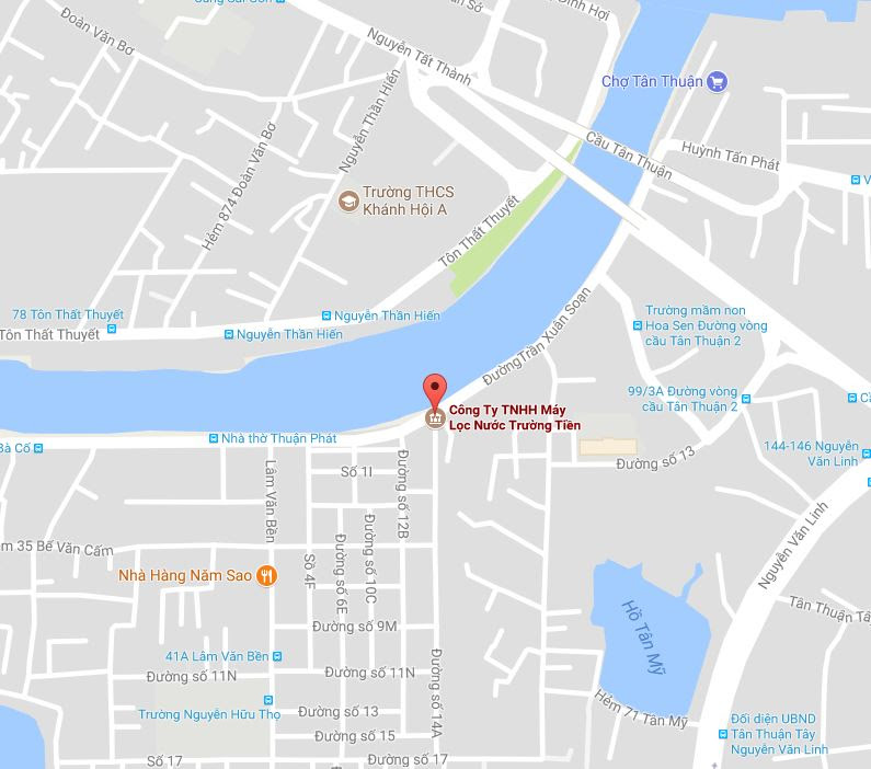 Map Cty máy lọc nước Trường Tiền