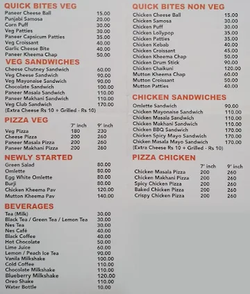 Ovenhot menu 