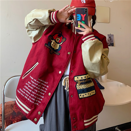 Title 7, Loose Plus Size Harajuku Embroidery All-match S...