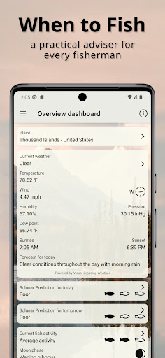 Screenshot When to Fish - Fishing App