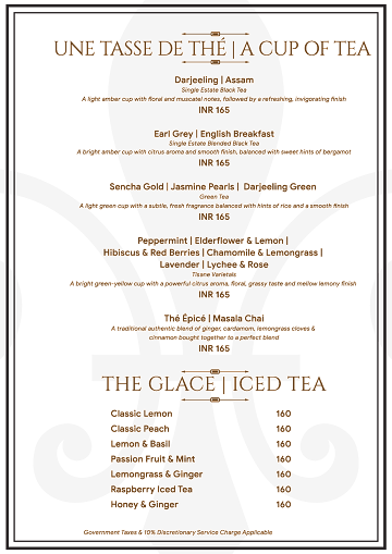 Cafe Noir menu 