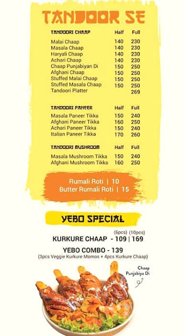 The Yellow Bowl menu 