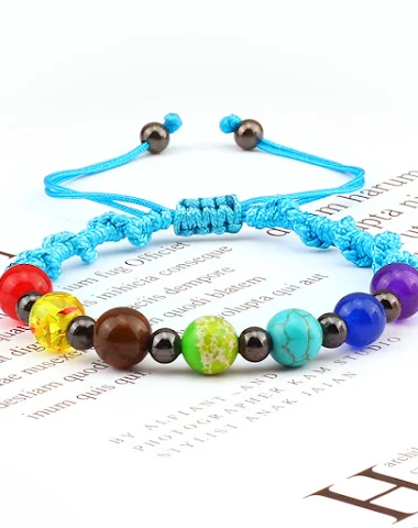 Colorful Stone Beads Bracelet Yoga - 2