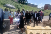 Acting public protector Kholeka Gcaleka and members of the KwaZulu-Natal legislature visit the Glebelands hostel in Umlazi, south of Durban.
