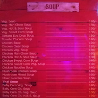 Hotel Taaj menu 1