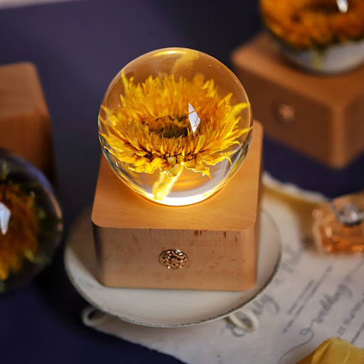 Title 1, Everlasting Flower Sunflower Night Light Decora...