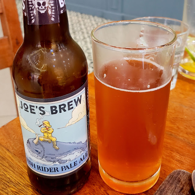 Finally, a real, local craft beer!  Joe's Brew Fish Rider Pale Ale