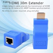 Set 2 Bộ Nối Dài Dây Cáp Mạng Lan Ethernet 1080P Hdmi Sang Rj45 6