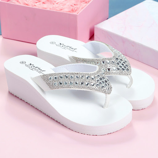 Title 1, Womens Summer Rhinestone Slippers, Outdoor Fas...