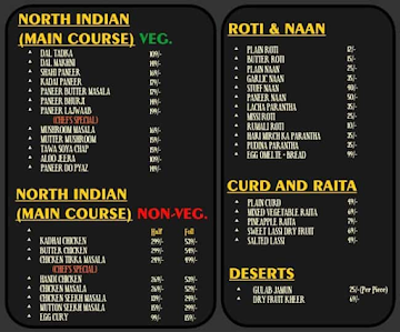 Budgies Cafe menu 