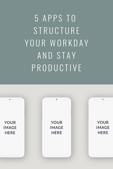 Your Workday Phone Mockup - Pinterest Pin template