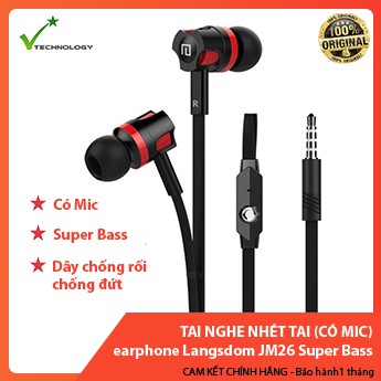 Tai Nghe Nhét Tai Earphone Langsdom Jm26 Super Bass