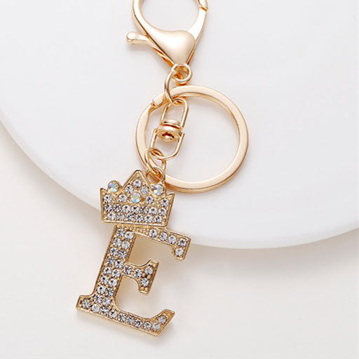 Title 21, Metal Diamond-encrusted 26 English Crown Alphab...