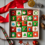 Easy advent calendar made with homemade spice cookies