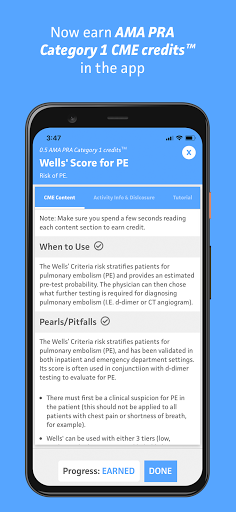 Screenshot MDCalc Medical Calculator