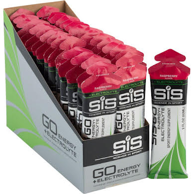 SIS GO Energy + Electrolyte Gel: Raspberry, Box of 30