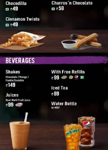 Taco Bell menu 