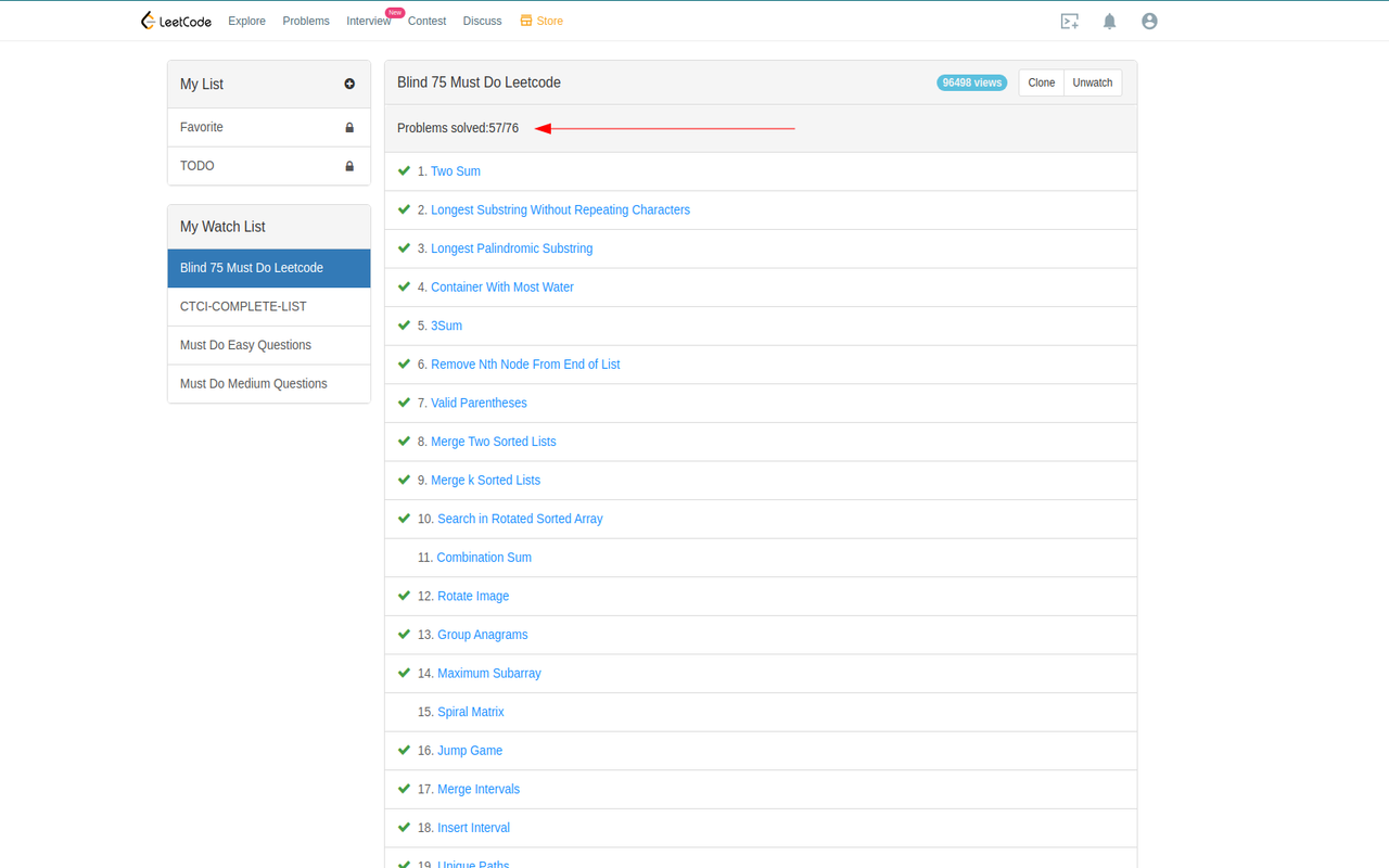 Leetcode List Stats Preview image 0