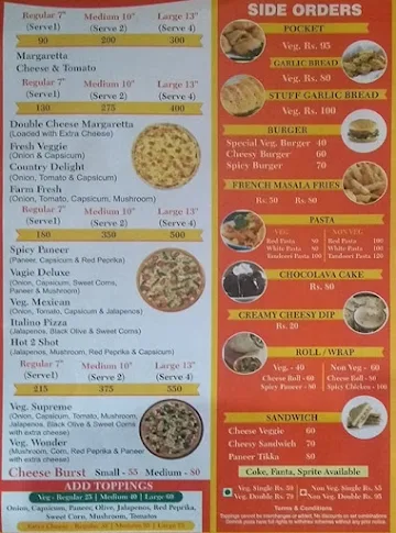 Domnics Pizza menu 