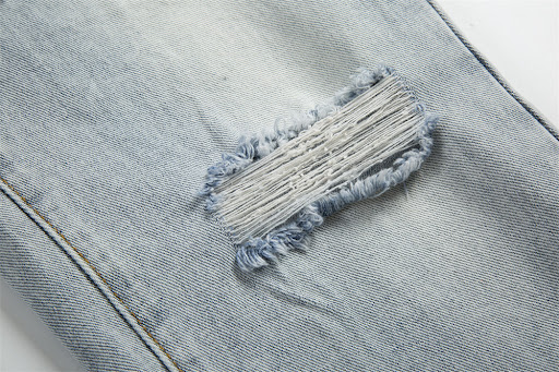 Title 4, Mens Punk Hole & Patch Jeans Loose Retro Style...