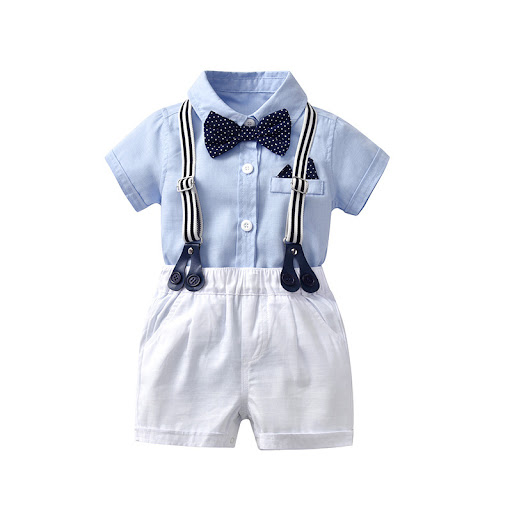 Title 2, Baby Boy Gentleman Romper Suit Short-sleeved Sh...