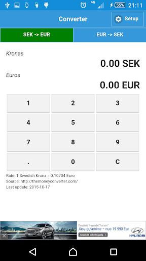 SEK to Euros converter