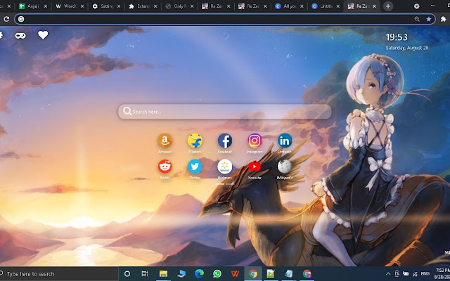 Re Zero Anime Wallpaper New Tab Theme