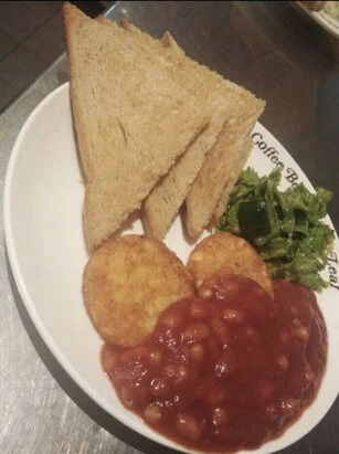 Hash Brown With Baked Beans