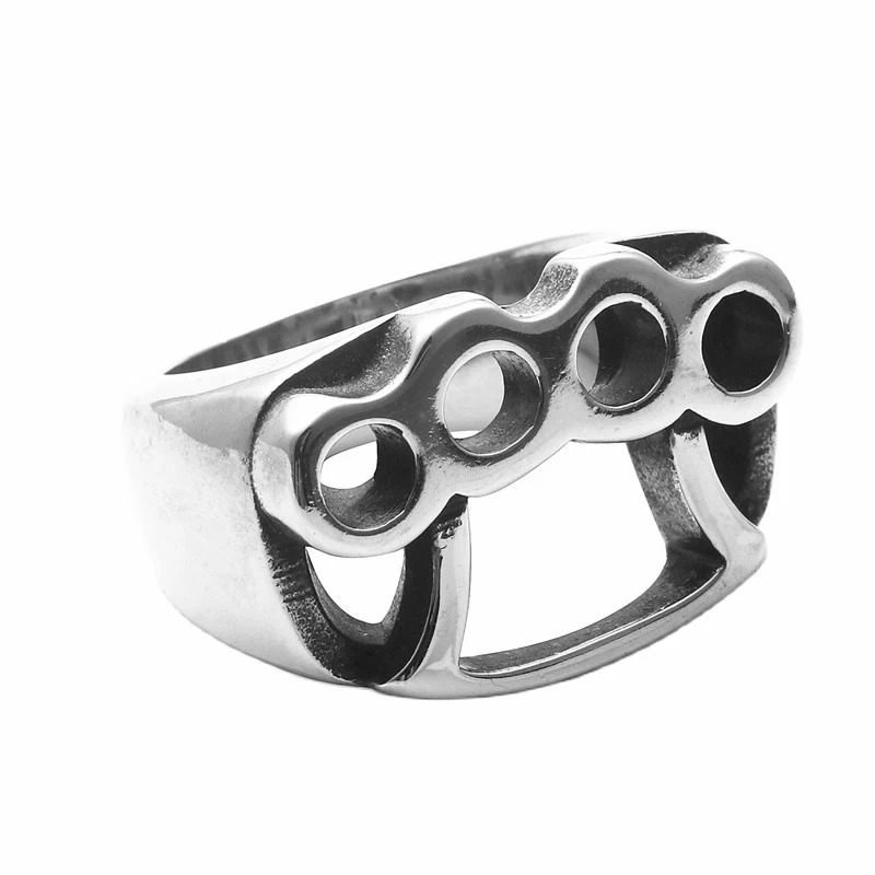 Europese en Amerikaanse Retro Punk roestvrijstalen ring, een stoere en stijlvolle ring voor mannen en vrouwen. Duurzaam en uniek.