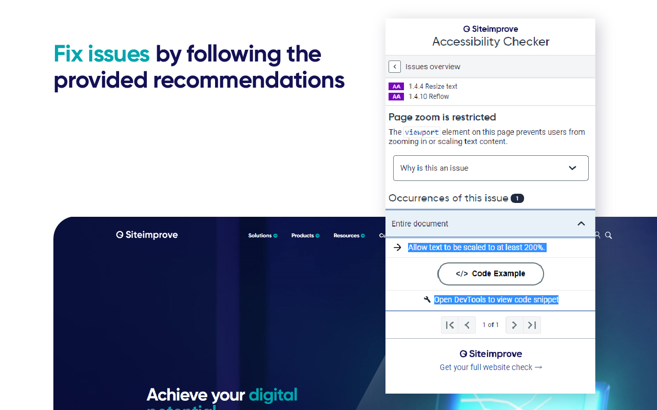 Siteimprove Accessibility Checker Preview image 2