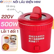 Nôi Nâu Lâu Mini Nồi Điện Nấu Mì Cốc Lẩu Nồi Nấu Ăn 0.8 - 1L Đa Năng Tất Cả Trong Một Ca Mì Ăn Liền