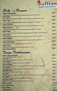 Saffron Restaurant menu 5