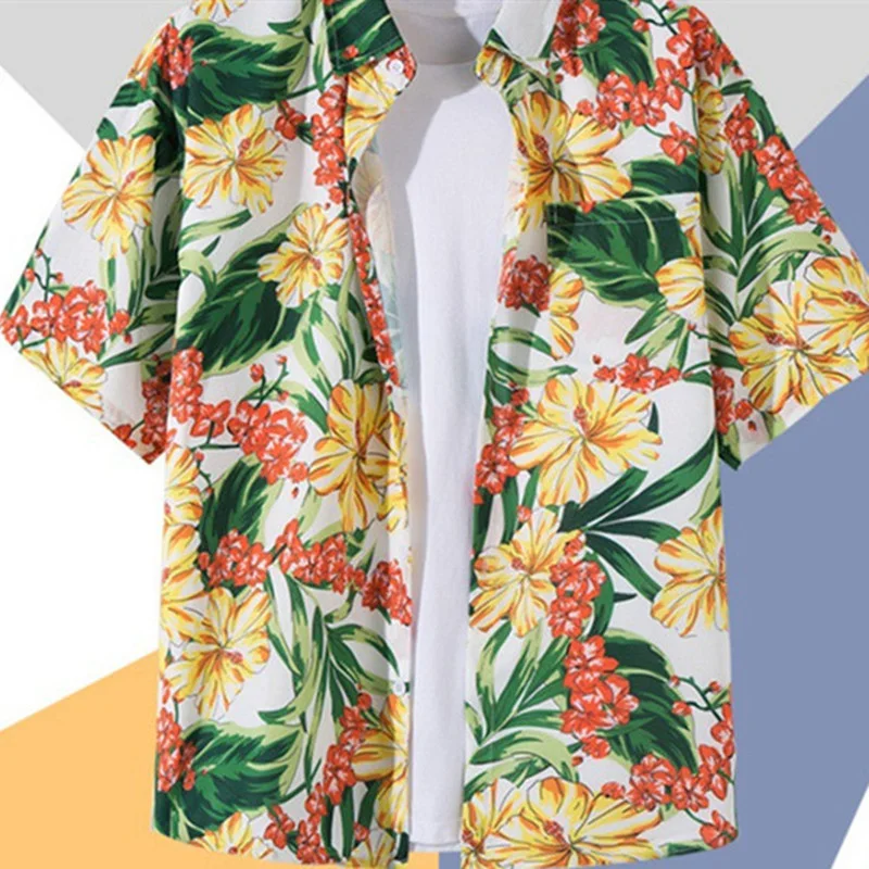 Title 6, Chemise homme manches courtes imprimée style ré...