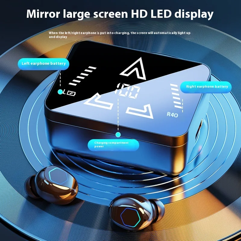 Auriculares Bluetooth M48PRO X Digital Display, Tipo-C, larga duración, intrauditivos. Disfruta de música sin interrupciones con gran autonomía.