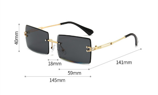 Title 1, Men And Women Fashion Simple Frameless Sunglasses