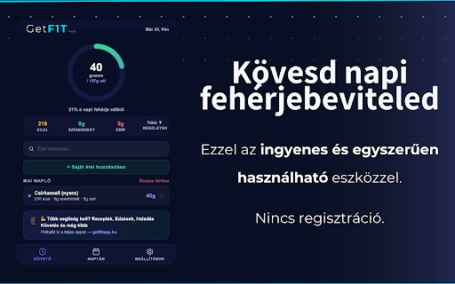 GetFIT App - Fehérjebevitel Követő screenshot 1