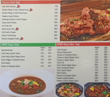 WOW! China menu 