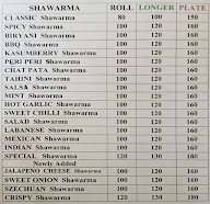 Acn's Sweeters menu 1