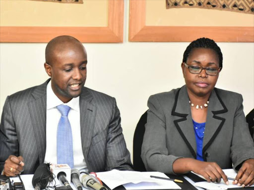 Sport Pesa CEO Ronald Karauri addresses the press at Intercontinental Hotel in Nairobi, June 23, 2017. /COURTESY