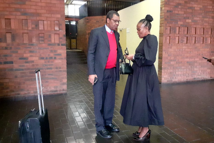 Suspended public protector Busisiwe Mkhwebane with her lawyer Dali Mpofu.