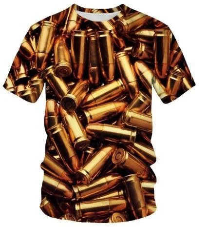 Title 6, T-shirt uomo taglie forti Bullets Plus, nuove f...