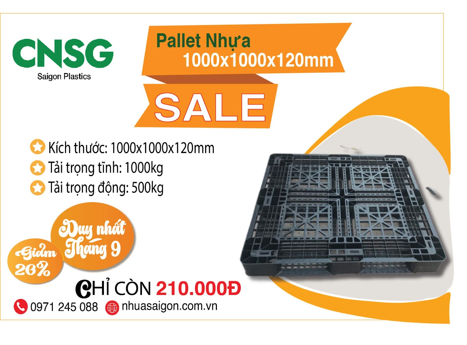 [ CHỈ 210K] có ngay pallet nhựa 1000x1000x120 cũ