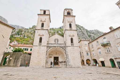 Kotor-church.jpg - The Kotor Cathedral, built in honor of St. Tryphon, was consecrated in 1166 as a Catholic church and was restored after two earthquakes. Its frescoes date to the 1300s. 