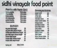 Sidhi Vinayak Food Point menu 2